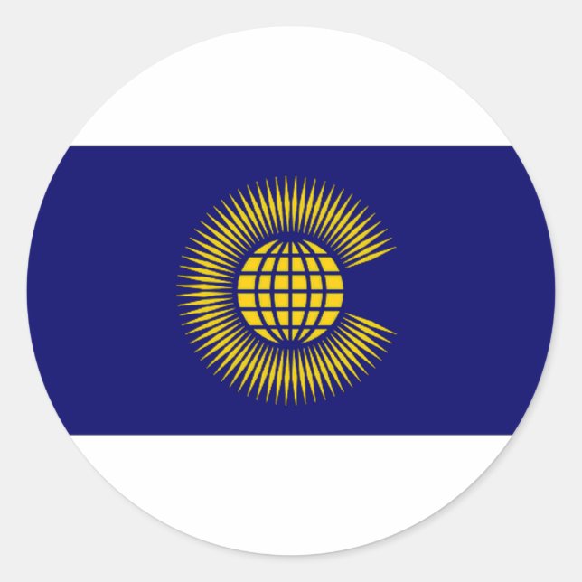 Adesivo Redondo Commonwealth Flag (Frente)