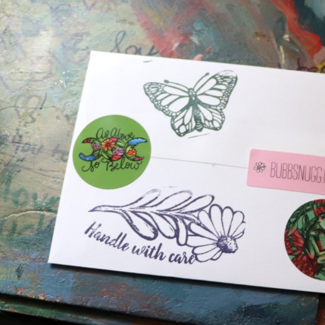 Adesivo Redondo Como Acima, Abaixo Da Lua Tripla (Criador carregado)