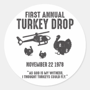 Adesivo Redondo Como Deus É A Minha Testemunha, Pensei Que Os Peru