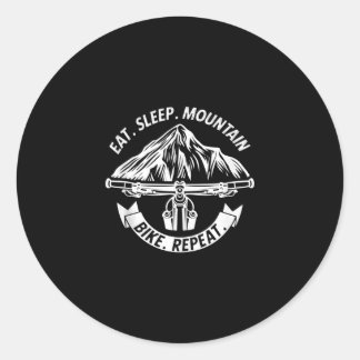 Adesivo Redondo como dormir bicicleta da montanha engraçada mtb bi