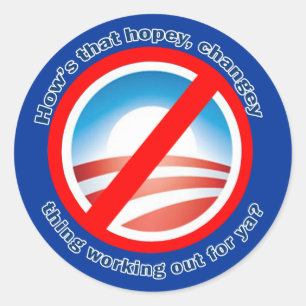 Adesivo Redondo Como é que essa coisa da Hopey Changey está a func