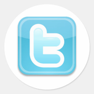 Adesivo Redondo Como no Twitter!