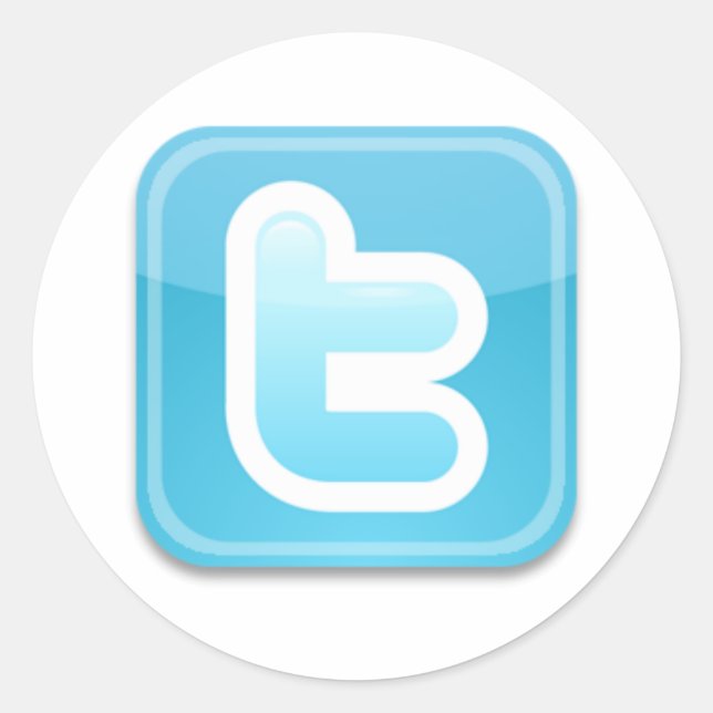 Adesivo Redondo Como no Twitter! (Frente)