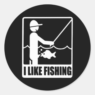 Adesivo Redondo Como o Dia de os pais de pesca, Pai de pescador en