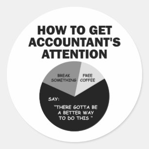 Adesivo Redondo Como Obter Atenção do Contador Quebre Algo