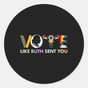 Adesivo Redondo Como Ruth Enviou Você Camisa Lgbt Feminista Útero