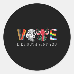 Adesivo Redondo Como Ruth Te Enviou - Feminista Engraçado Lgbt