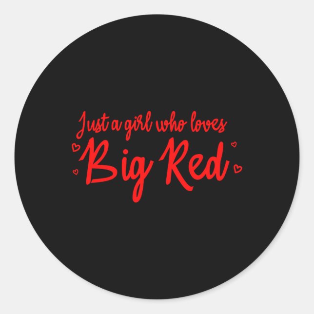 Adesivo Redondo Como Um Que Ama Grande Soda Vermelha (Frente)