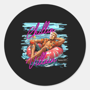 Adesivo Redondo Como Um Villain Trump Summer 2024 Relaxing Beach