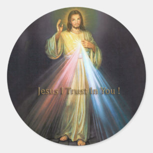ADESIVO REDONDO COMPAIXÃO DIVINE JESUS CONFIO EM VOCÊ