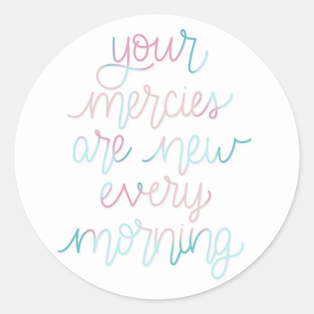 Adesivo Redondo Compaixões novos Vinheta redonda de pastel (Frente)