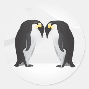 Adesivo Redondo companheiro de 20 - 1,5 pinguins do selo do