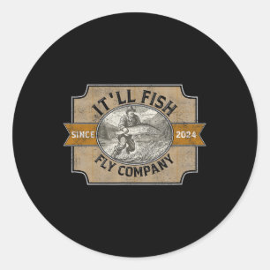 Adesivo Redondo Companhia It'll Fish Fly