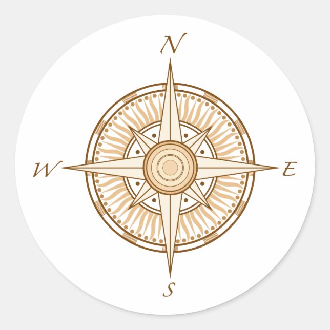 Adesivo Redondo Compass (Frente)