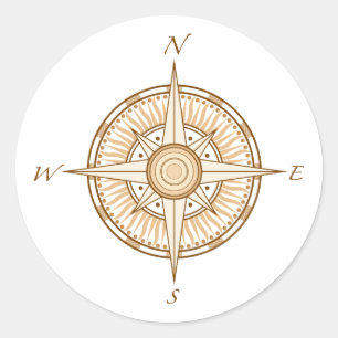 Adesivo Redondo Compass
