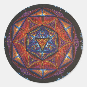 Adesivo Redondo Compass Mandala