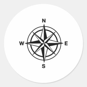Adesivo Redondo Compass Náutico