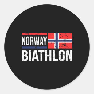 Adesivo Redondo Competição de Atiramento ao Esqui-Alvo de Biathlon