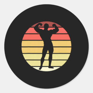 Adesivo Redondo Competição de Fisiculturismo Powerlifting Física M