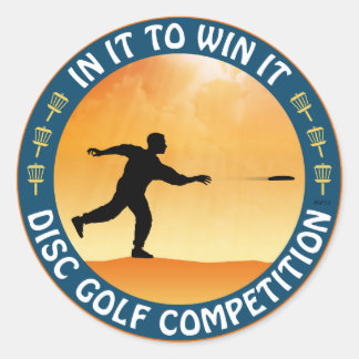 Adesivo Redondo Competição de golfe de disco