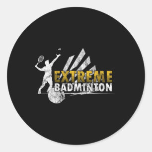 Adesivo Redondo Competitiva Extreme Badminton Game Competitive Pla