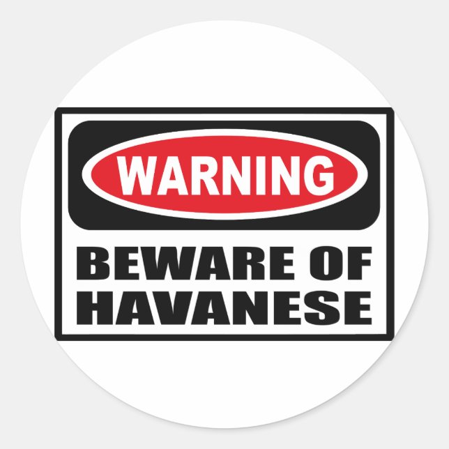 Adesivo Redondo COMPORTAMENTO DE Atenção DO VÍDEO HAVANÊS (Frente)