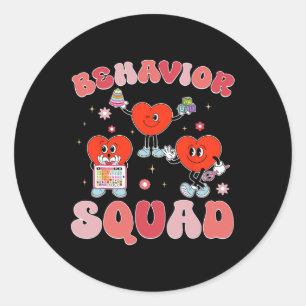 Adesivo Redondo Comportamento Esquadrão Aby Terapista Comportament