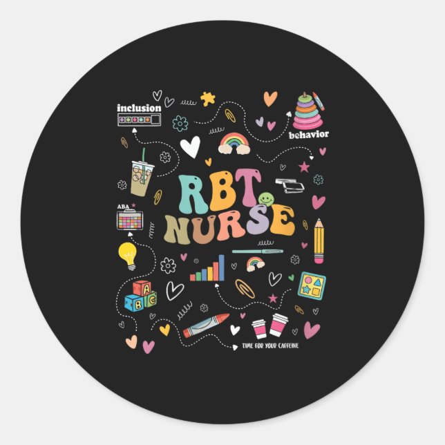 Adesivo Redondo Comportamento Técnico de Comportamento Registrado  (Frente)