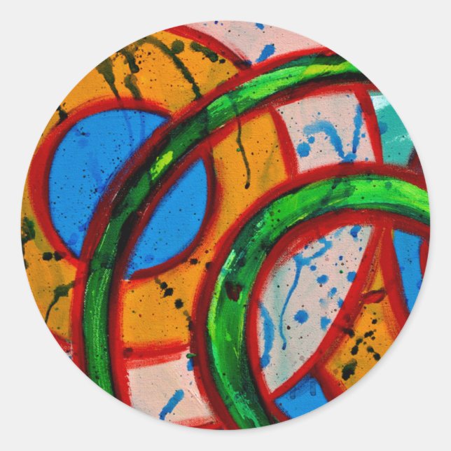 Adesivo Redondo Composição 20 de Michael Moffa (Frente)