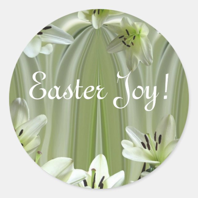 Adesivo Redondo Composição do lírio (Frente)