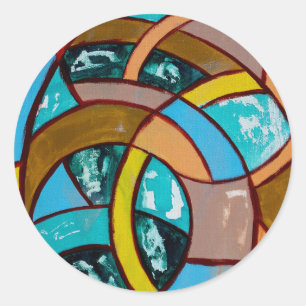 Adesivo Redondo Composição nº 8 de Michael Moffa