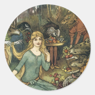 Adesivo Redondo Comprar de nós com um Ouro