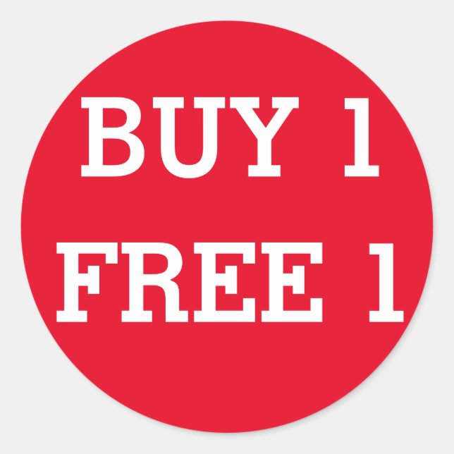 Adesivo Redondo Comprar redondo 1 Rótulo de venda compre 1 (Frente)