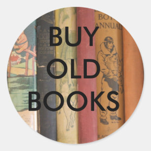 ADESIVO REDONDO COMPRE LIVROS VELHOS