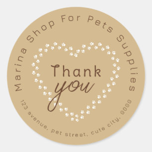 Adesivo Redondo Compre Suprimentos Obrigado