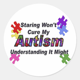 Adesivo Redondo Compreensão do autismo