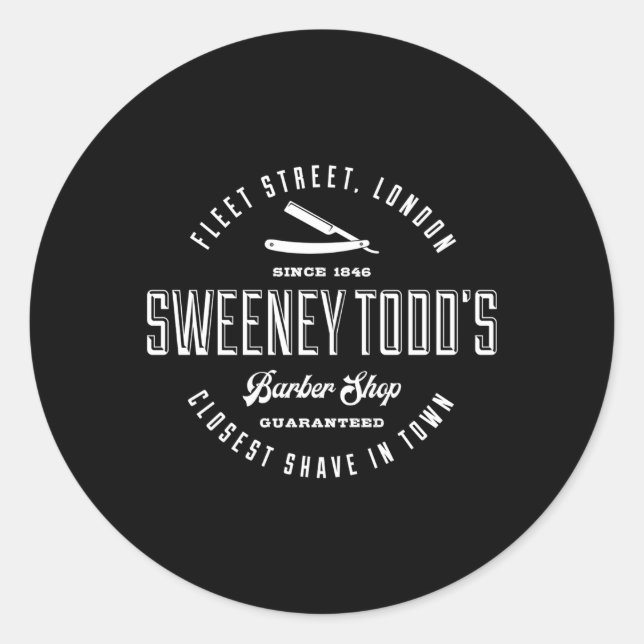 Adesivo Redondo Compro Barber De Sweeney Todd (Frente)