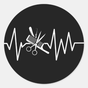 Adesivo Redondo Compro Barber - Tesoura Barber - Classe de Pulsaçã