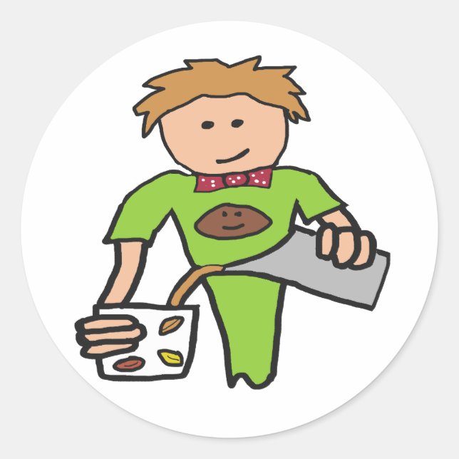 Adesivo Redondo Compro Barista Café (Frente)