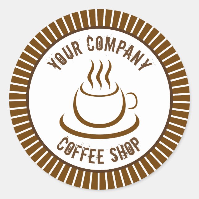 Adesivo Redondo Compro Café (Frente)