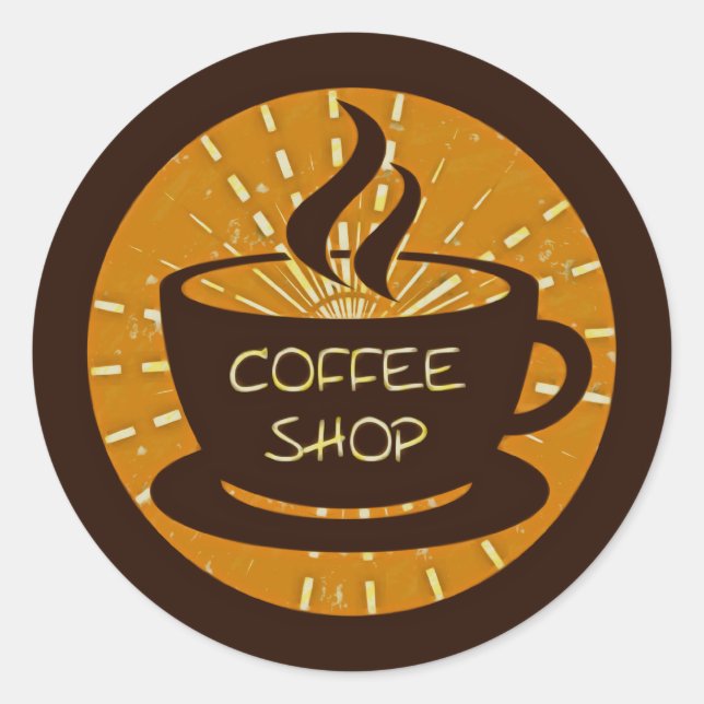Adesivo Redondo Compro Café (Frente)