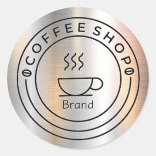 Adesivo Redondo Compro Café Café da Taça