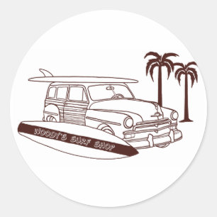 Adesivo Redondo Compro de Surf de Woody
