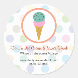Adesivo Redondo Compro sorvete