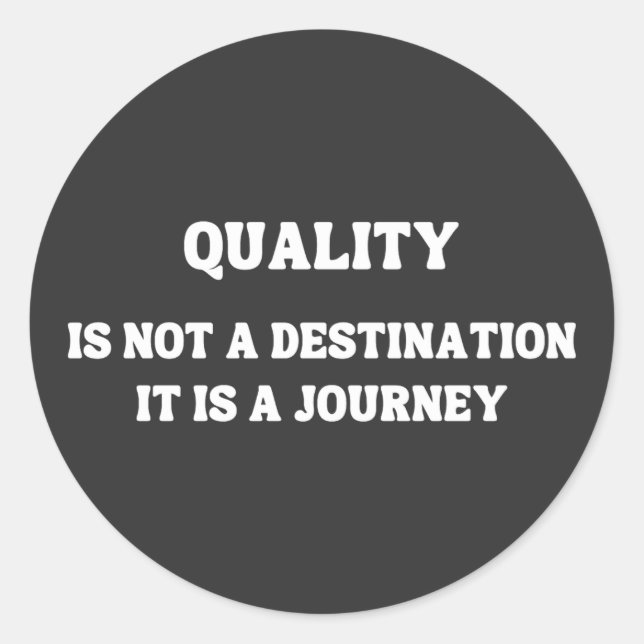 Adesivo Redondo Compromisso com a Qualidade: Uma Viagem de Excelên (Frente)