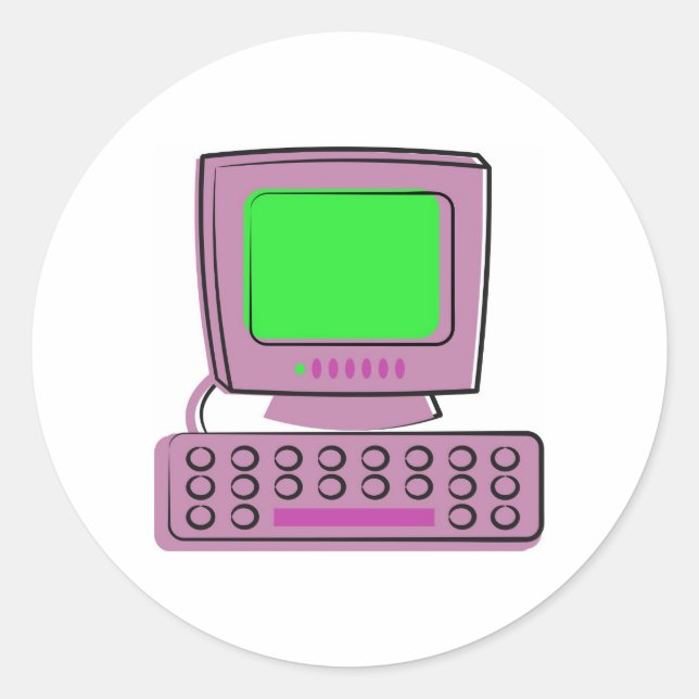 Adesivo Redondo Computador (Frente)