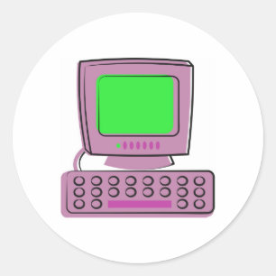 Adesivo Redondo Computador