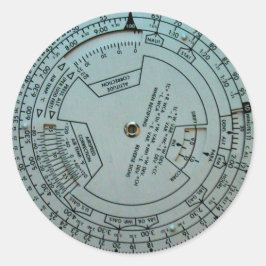 Adesivo Redondo Computador de navegação da aviação