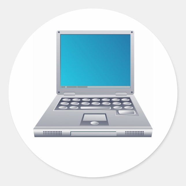 Adesivo Redondo Computador laptop (Frente)