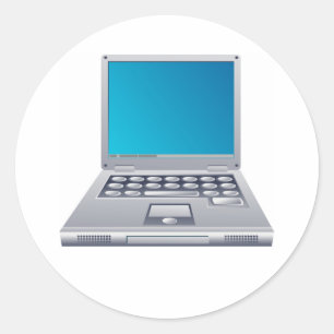 Adesivo Redondo Computador laptop